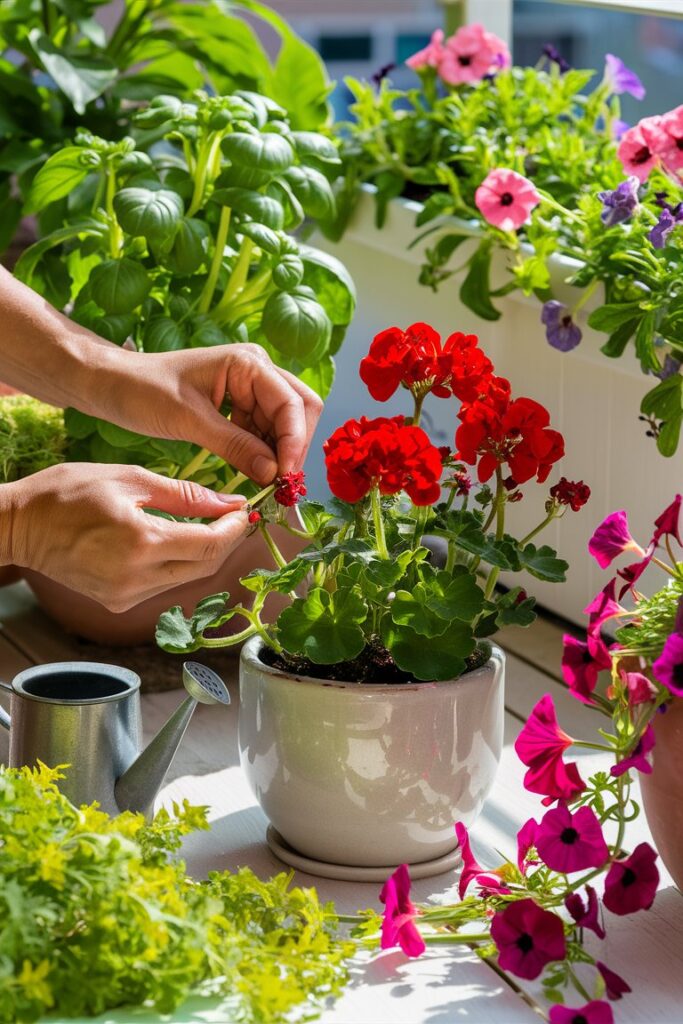 Taking care of balcony plants